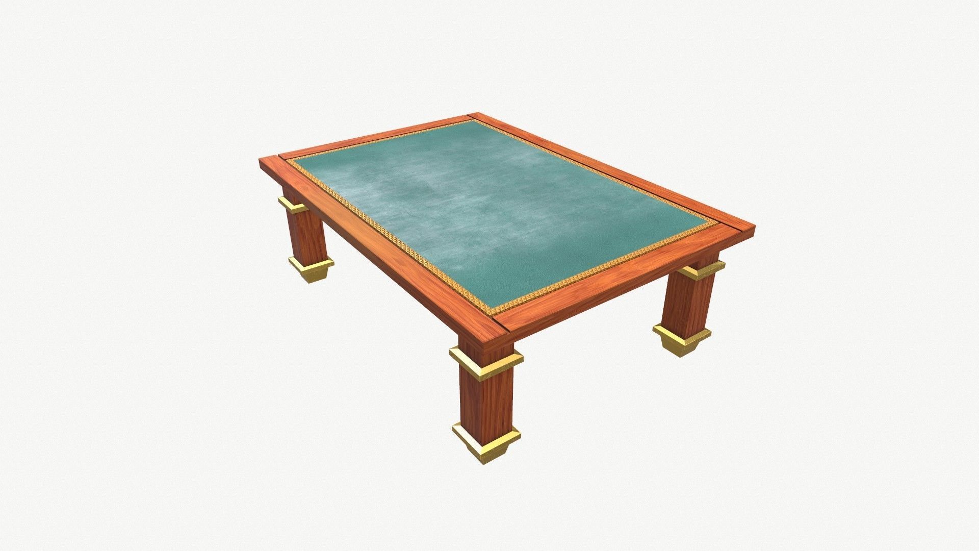 Art Nuvo Style Coffee Table Low-poly 3D model_9