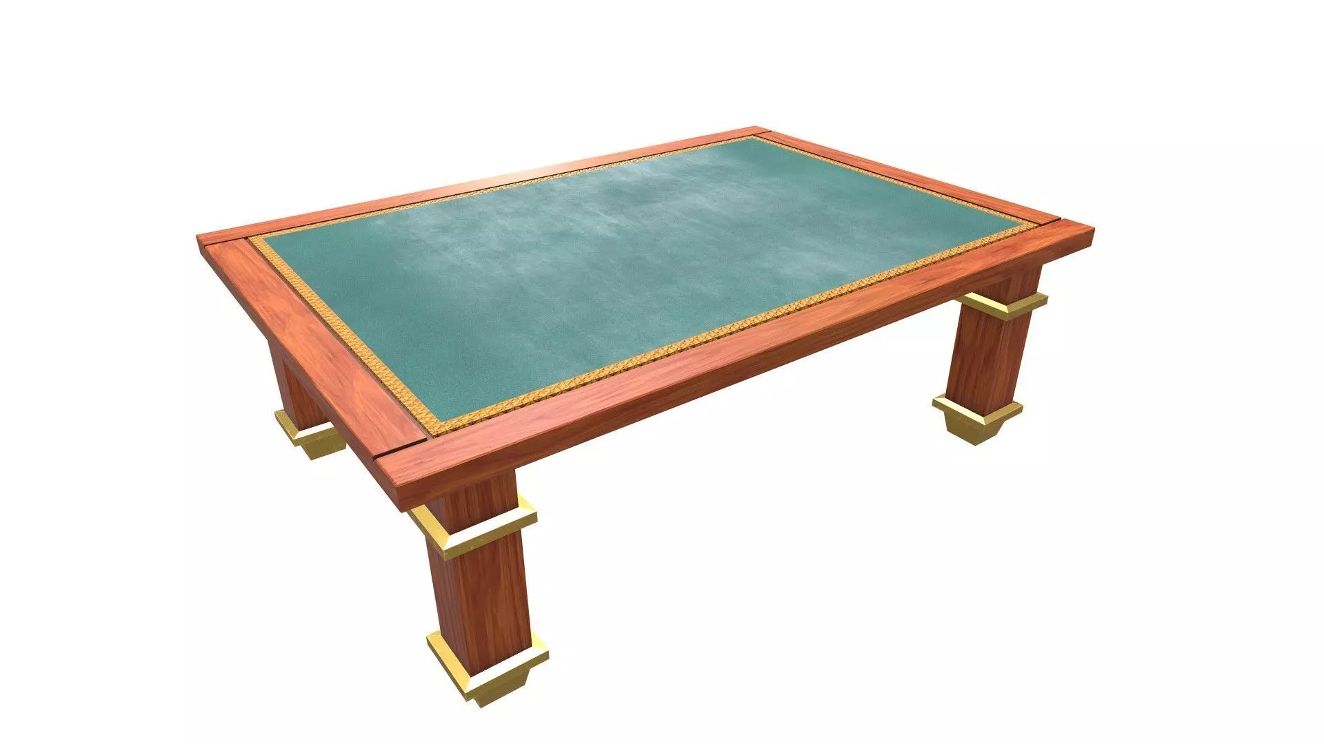 Art Nuvo Style Coffee Table Low-poly 3D model_0