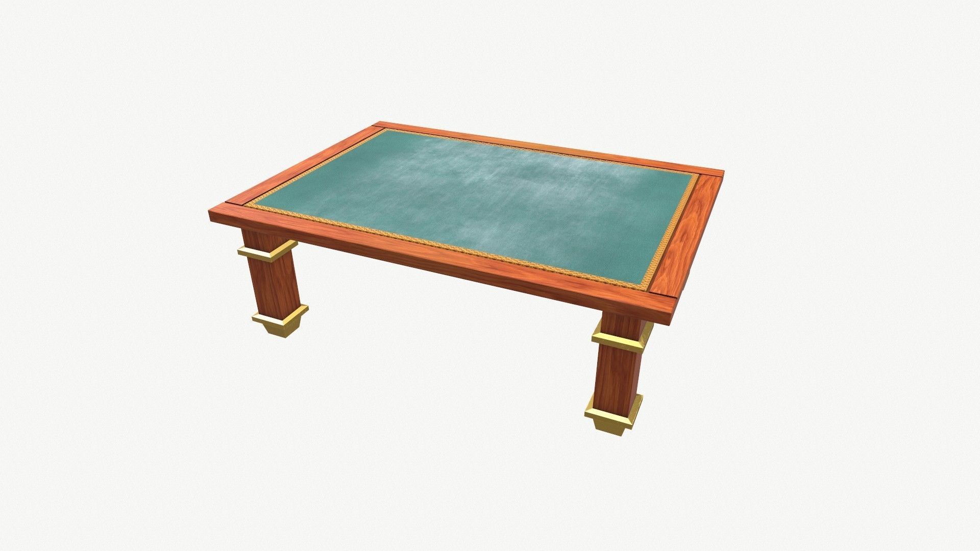 Art Nuvo Style Coffee Table Low-poly 3D model_14