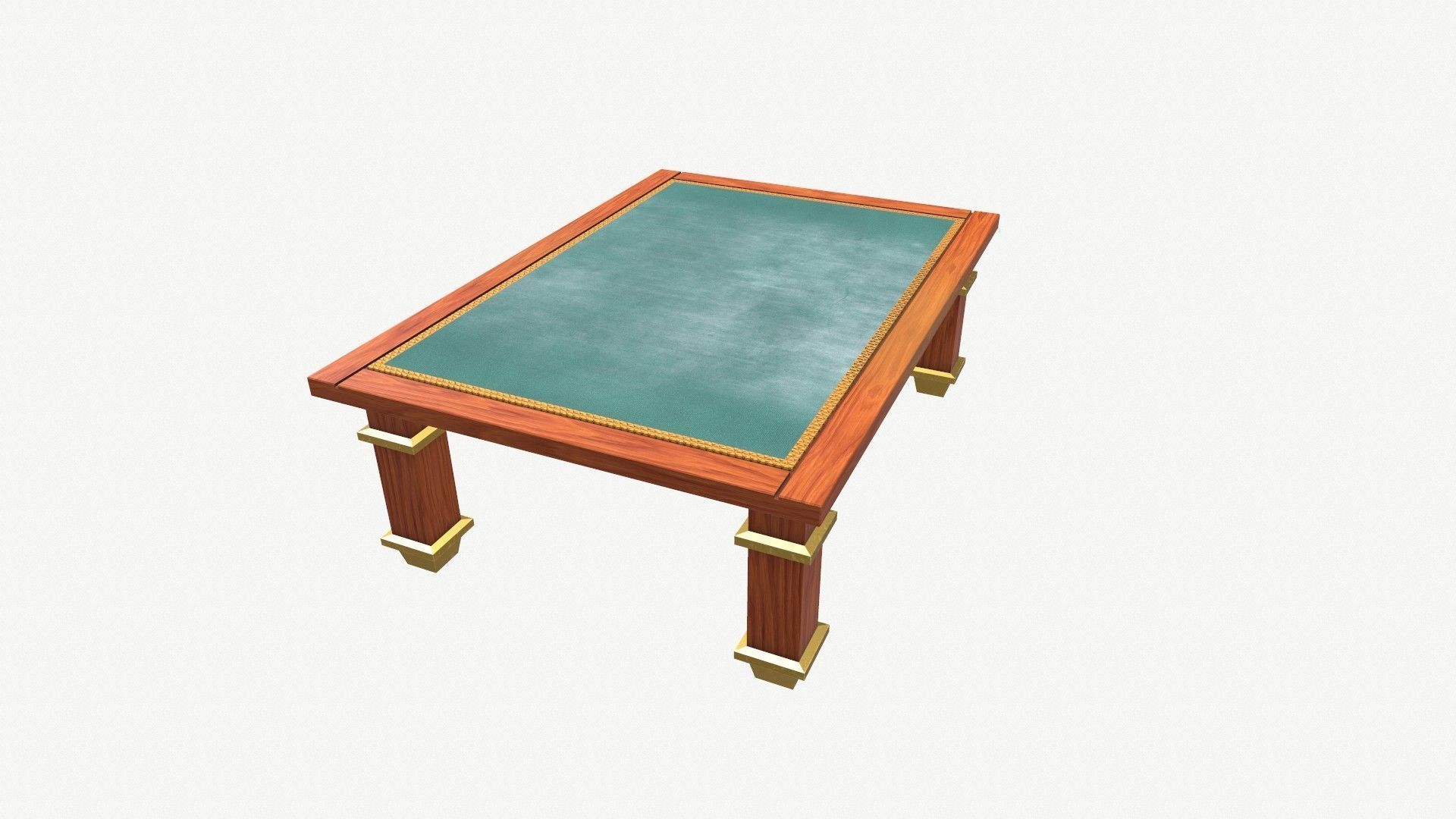Art Nuvo Style Coffee Table Low-poly 3D model_17