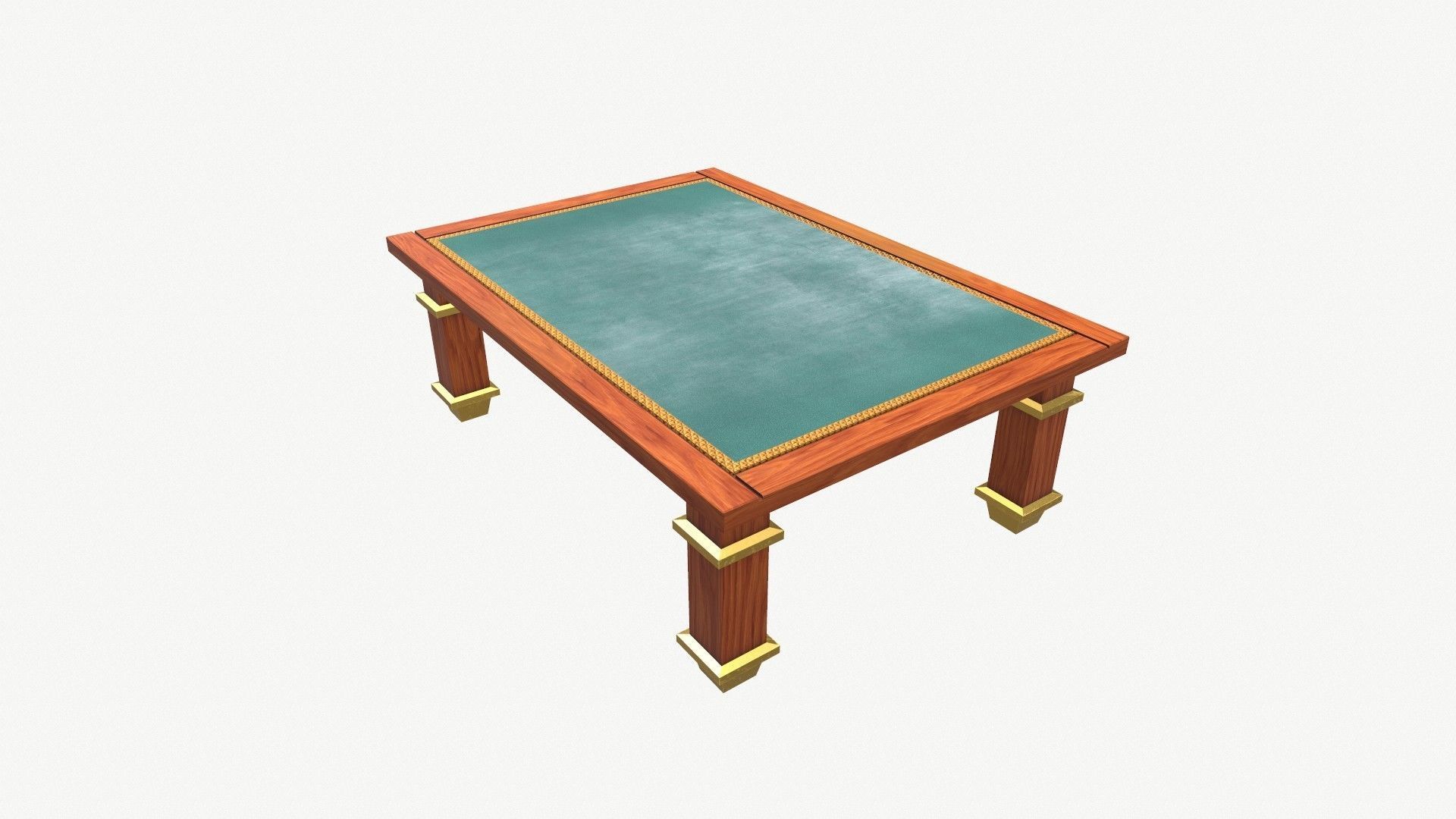 Art Nuvo Style Coffee Table Low-poly 3D model_15