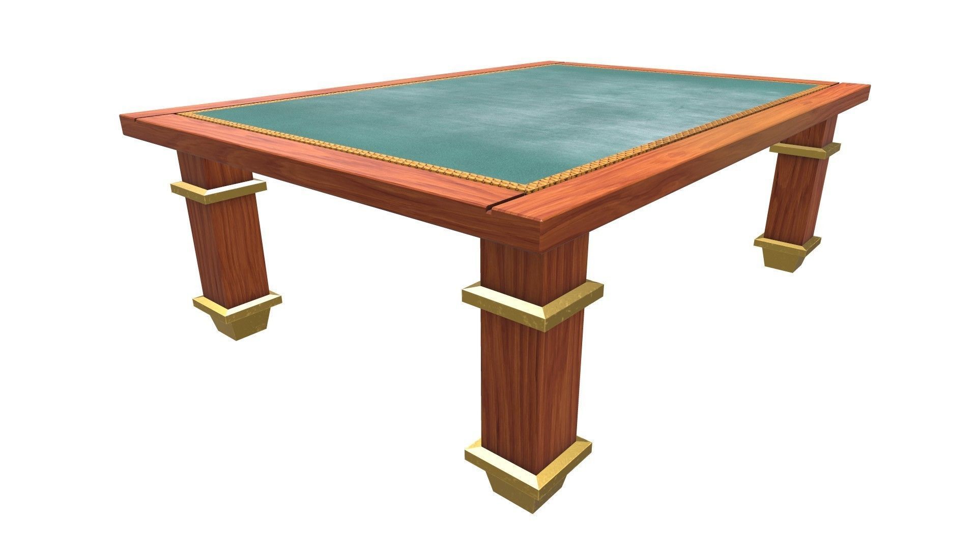 Art Nuvo Style Coffee Table Low-poly 3D model_4