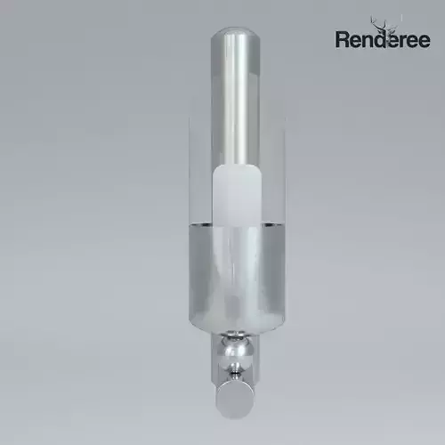 Wall Lamp Single Silver 2 3D model
