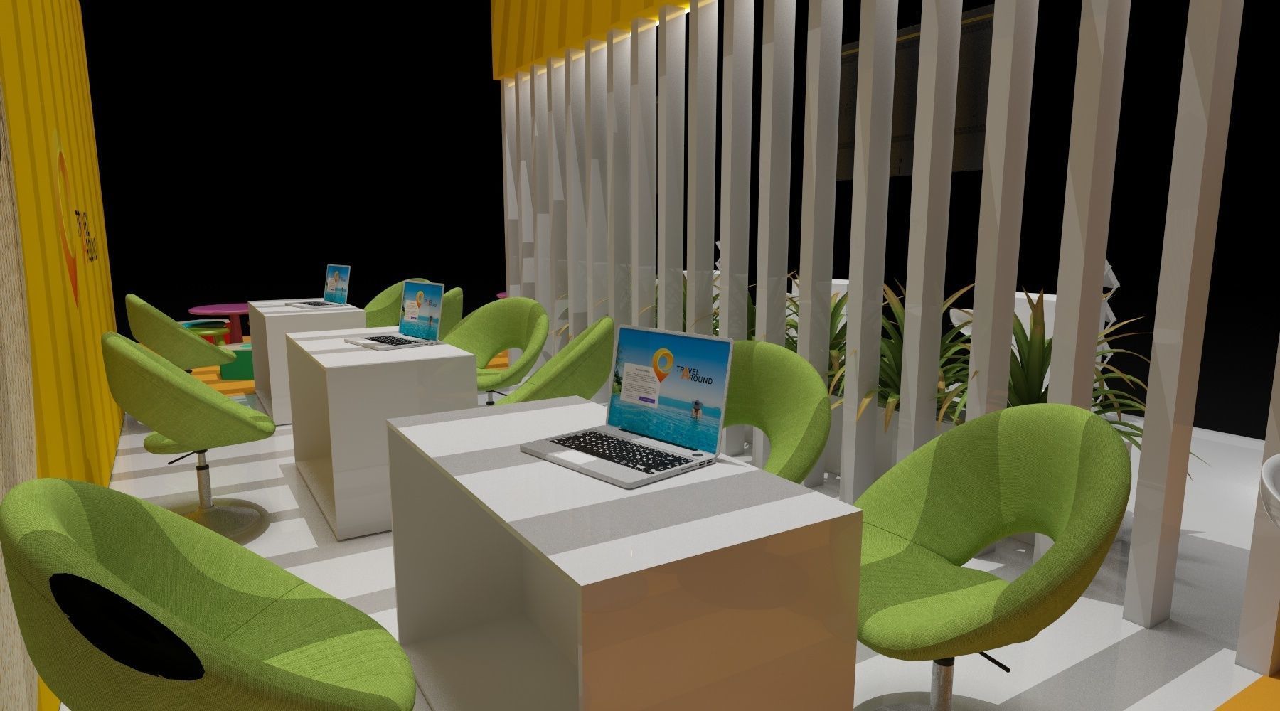 Stand Expo Travel 3D model_5