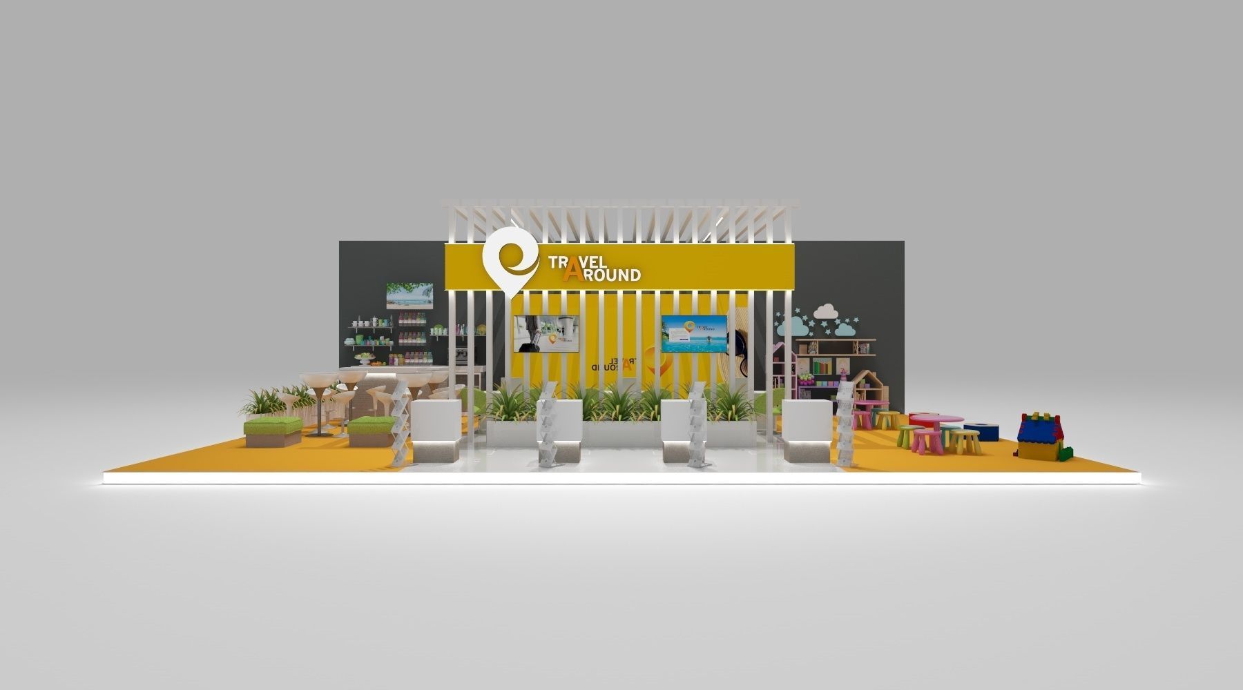 Stand Expo Travel 3D model_9