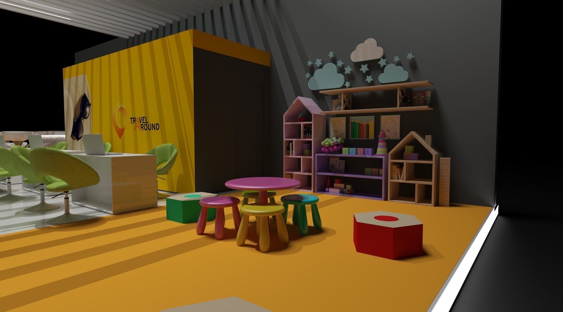 Stand Expo Travel 3D model_15