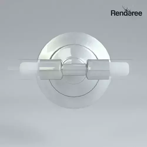 Wall Lamp Single Silver 4 3D model