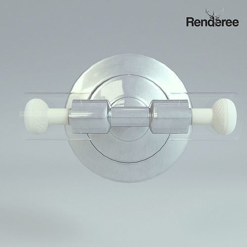 Wall Lamp Single Silver 5 3D model