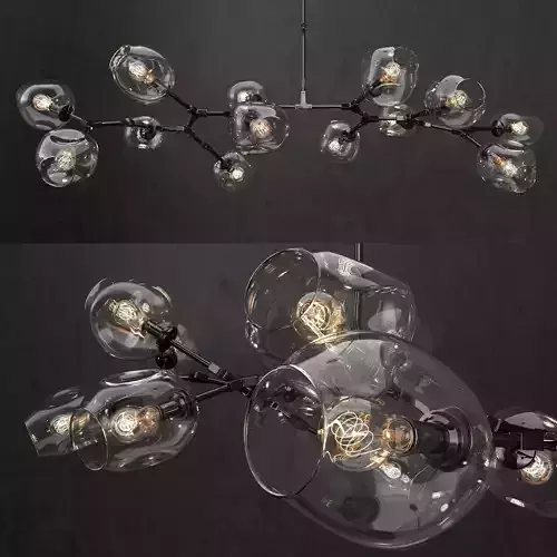 Branching bubble 13 lamps CLEAR  BLACK