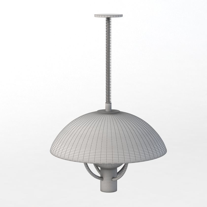 Dutch Flowerpot Ceiling Lamp 3D model_1