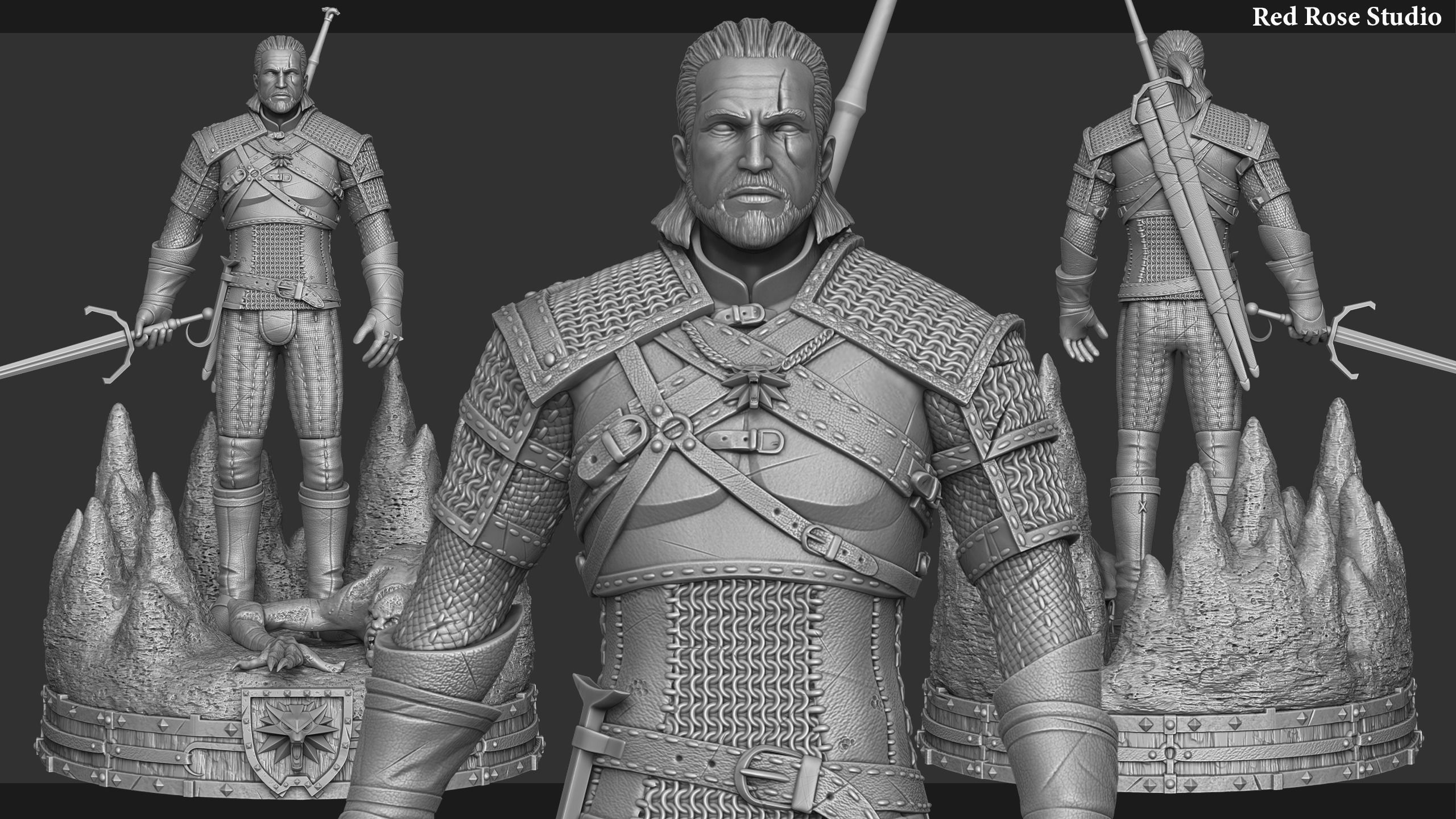 Witcher  Geralt of Rivia 3D print model_6