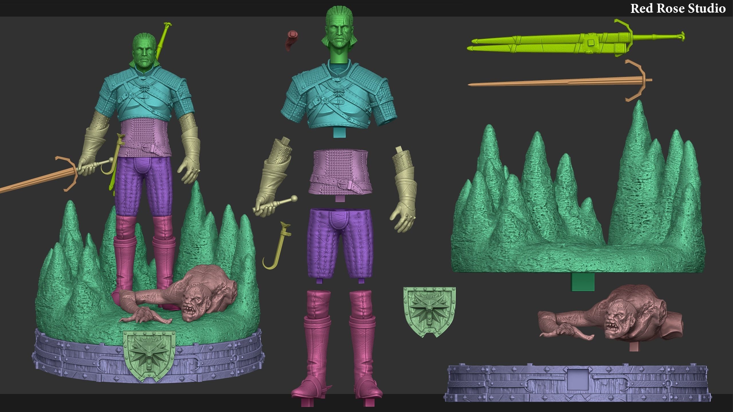 Witcher  Geralt of Rivia 3D print model_4