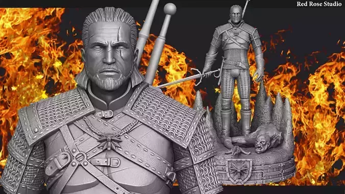 Witcher  Geralt of Rivia 3D print model