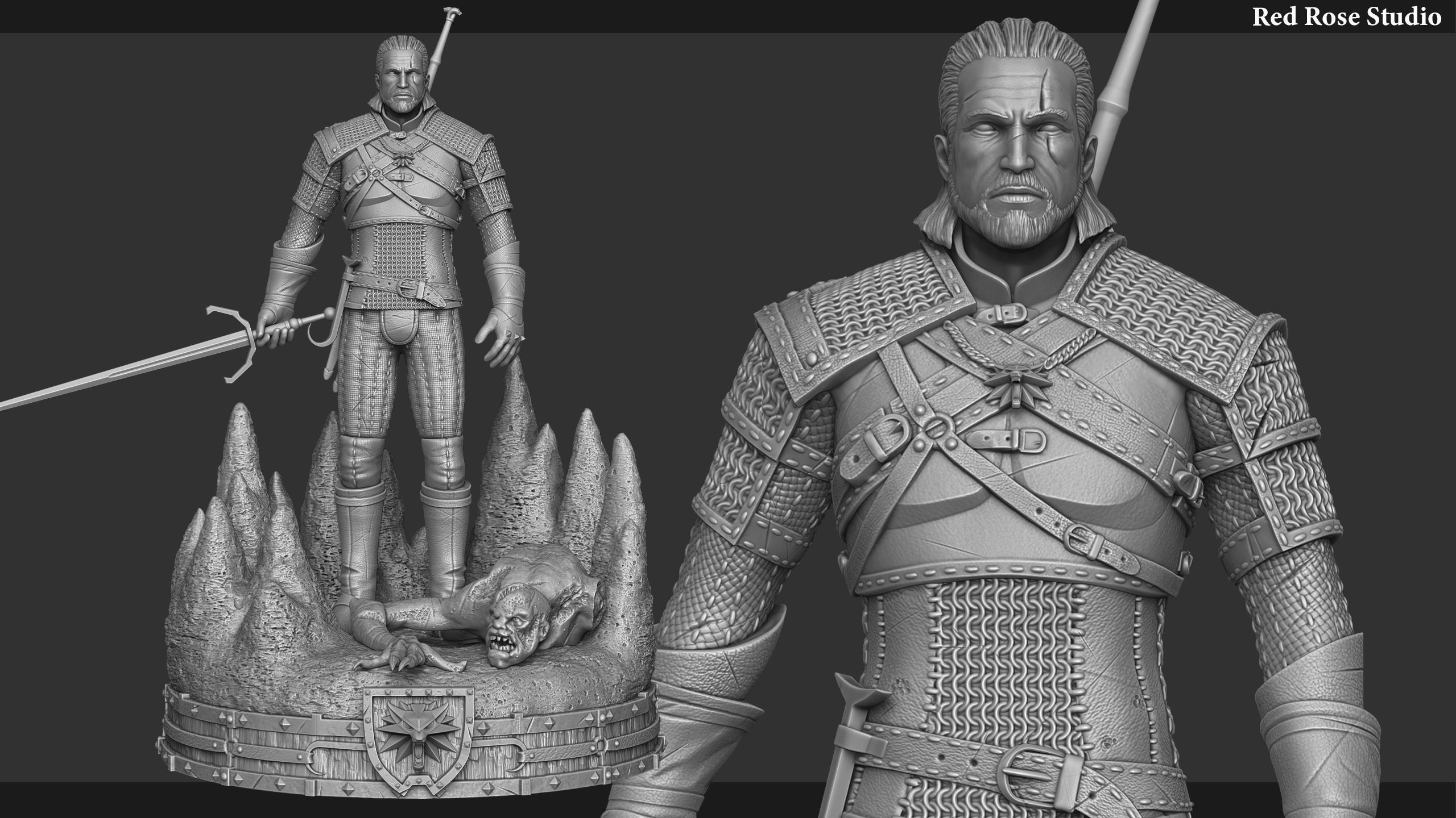 Witcher  Geralt of Rivia 3D print model_2