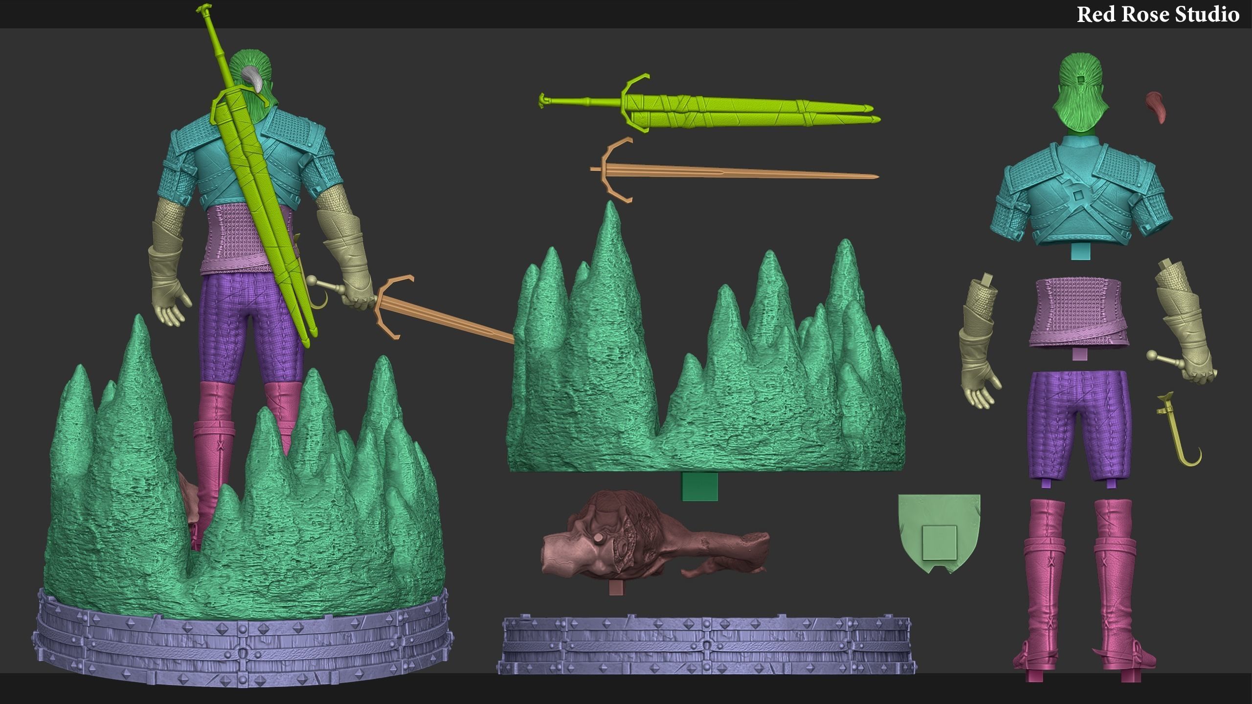 Witcher  Geralt of Rivia 3D print model_5