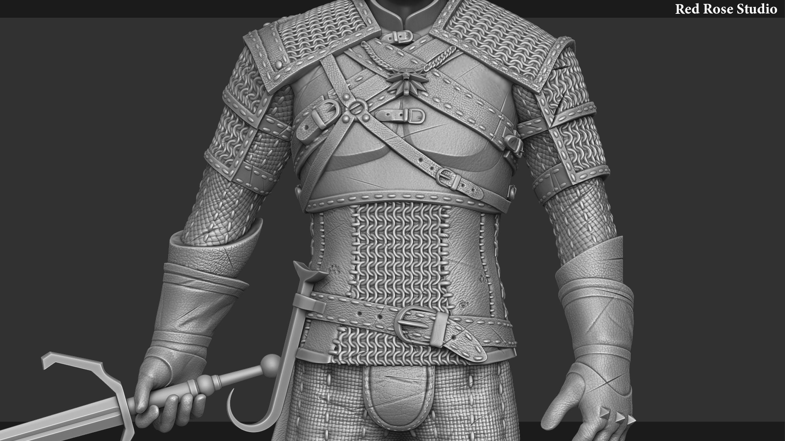 Witcher  Geralt of Rivia 3D print model_7