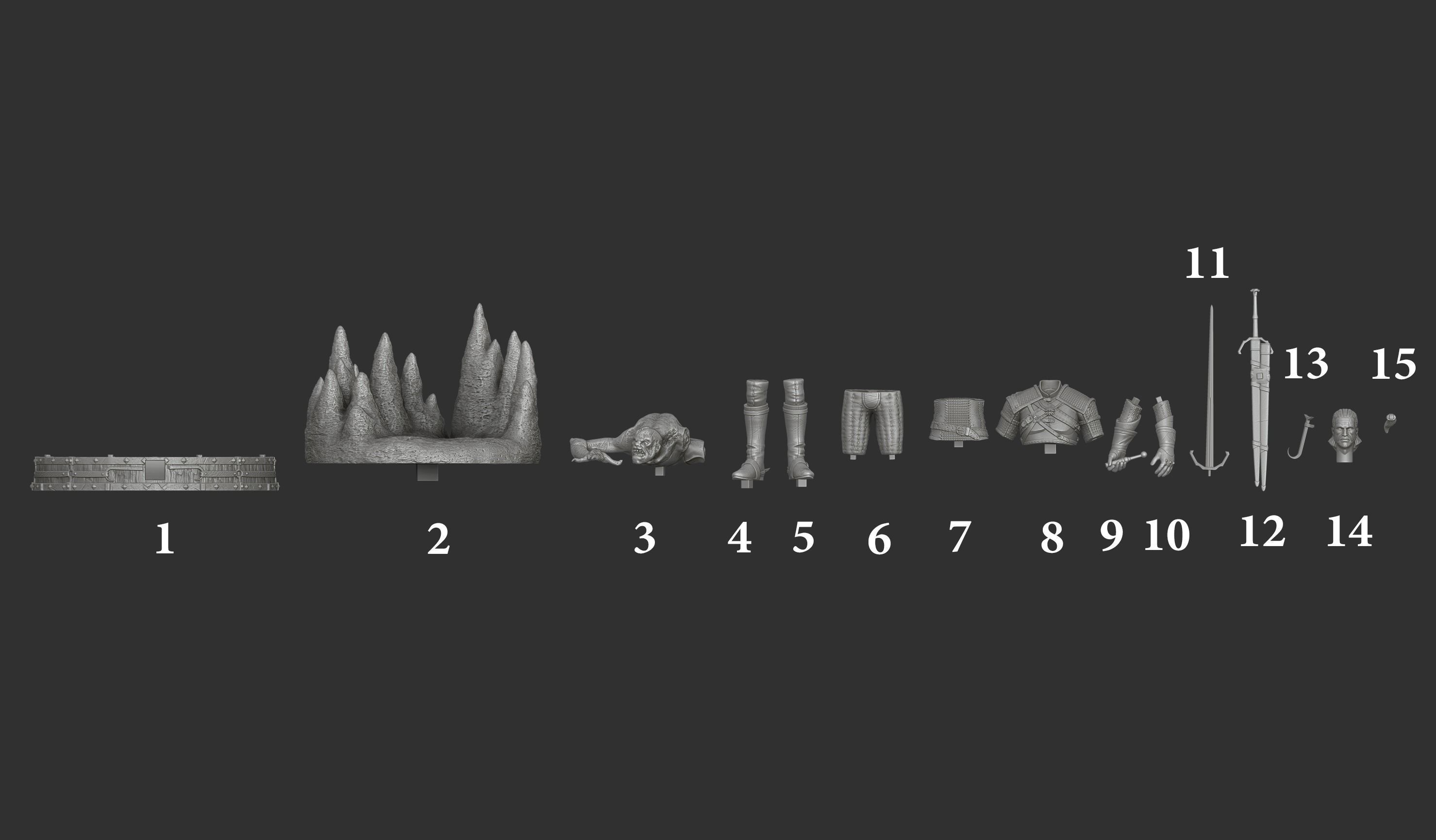 Witcher  Geralt of Rivia 3D print model_14