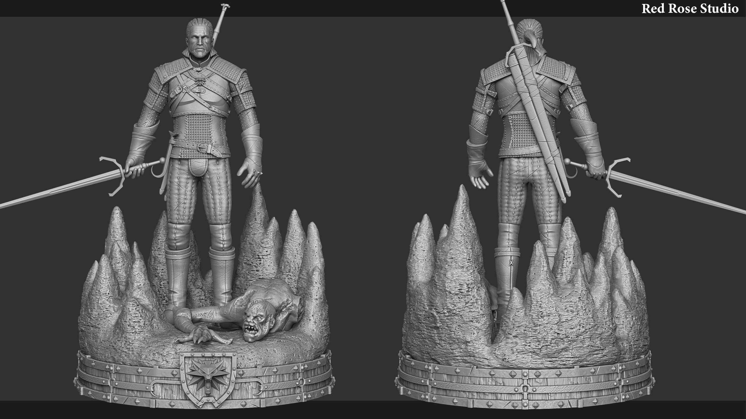 Witcher  Geralt of Rivia 3D print model_1