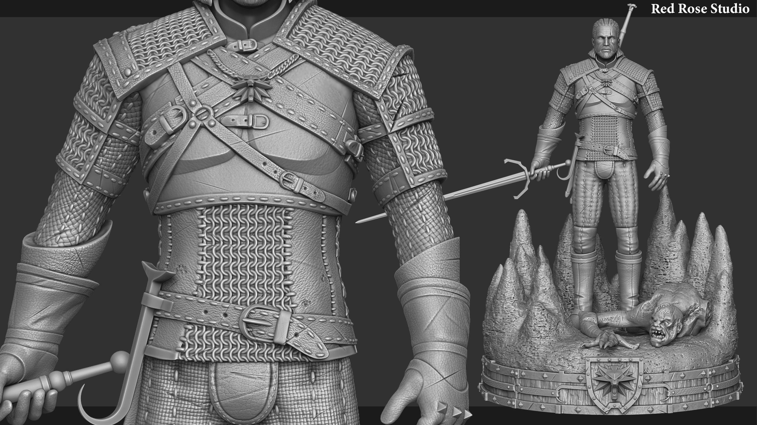 Witcher  Geralt of Rivia 3D print model_16