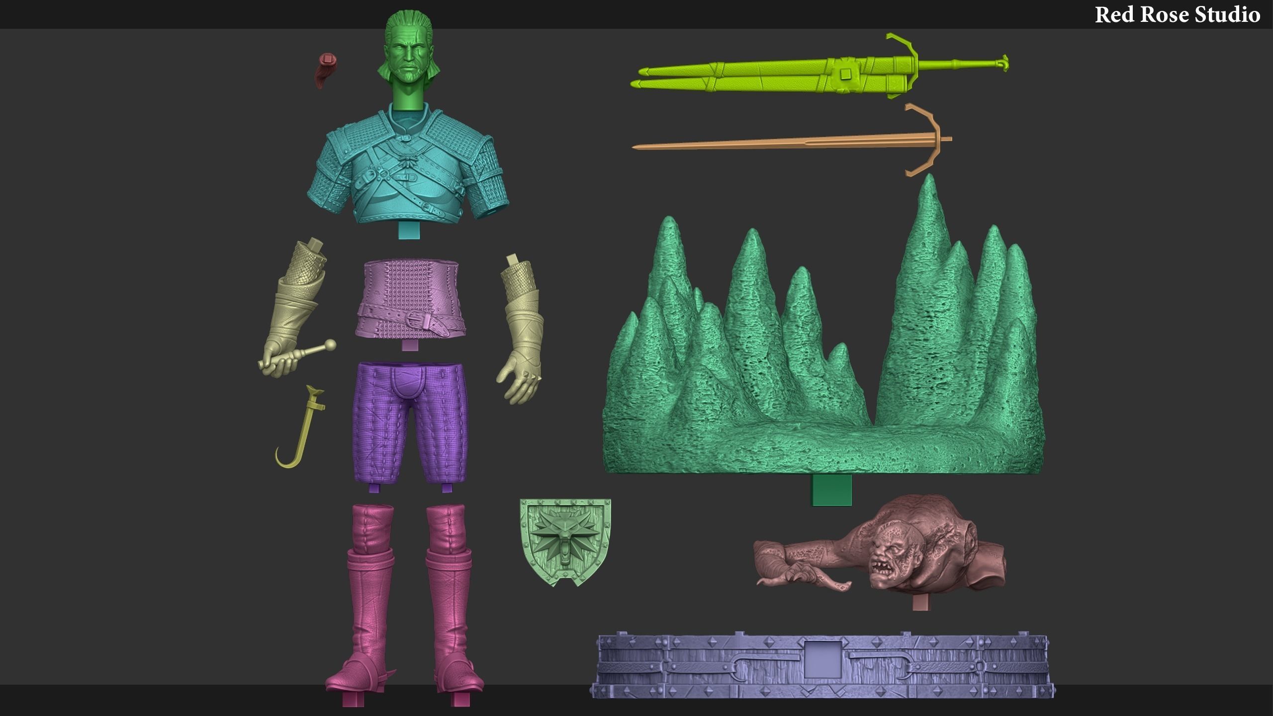 Witcher  Geralt of Rivia 3D print model_22