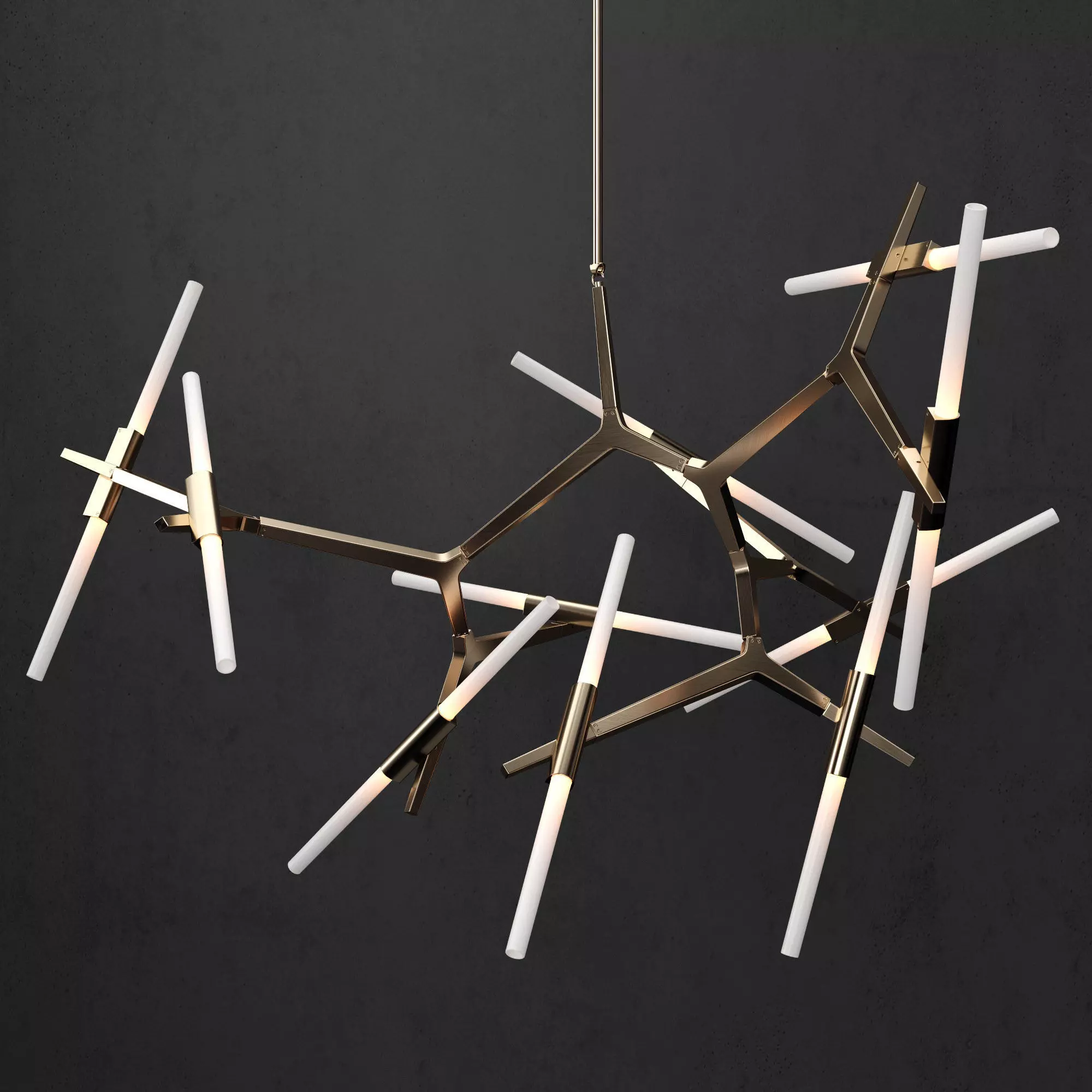 Chandelier Agnes 20 lights GOLD 3D model