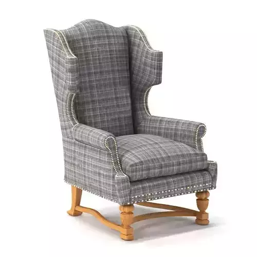 Carved Wing Chair