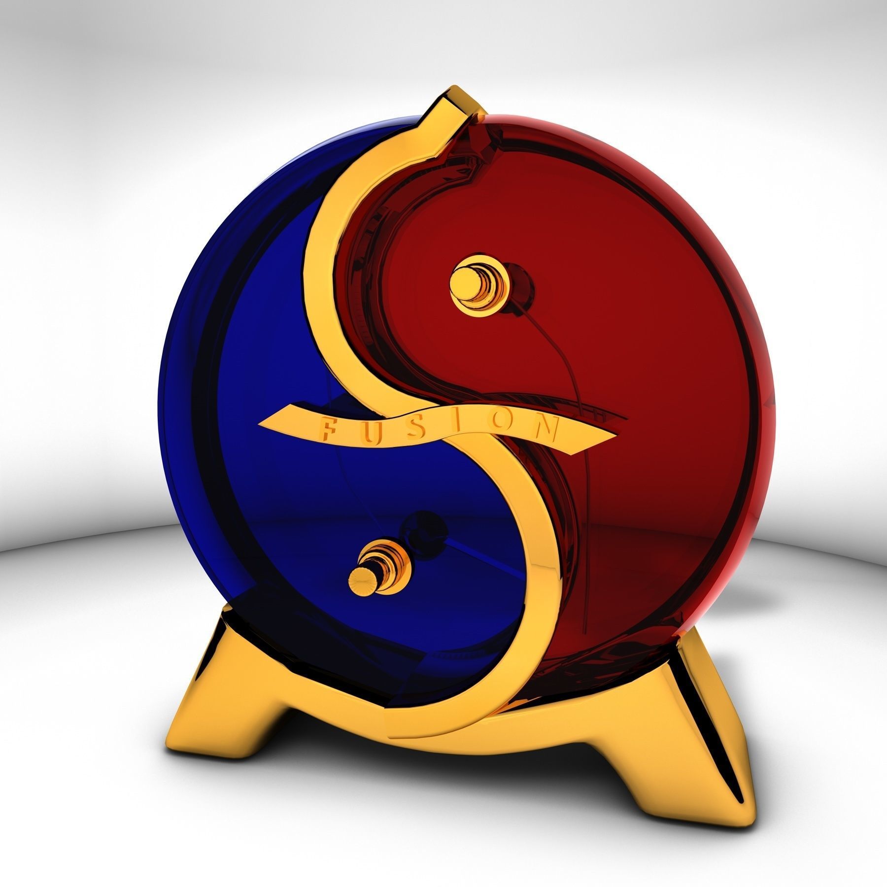 Perfume Yin and Yang Low-poly 3D model_0
