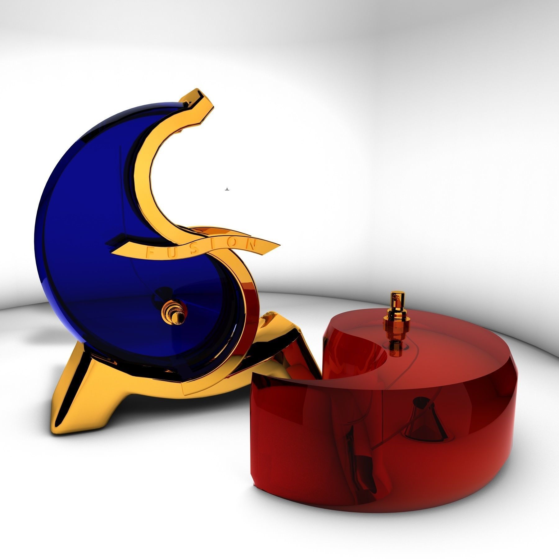 Perfume Yin and Yang Low-poly 3D model_1