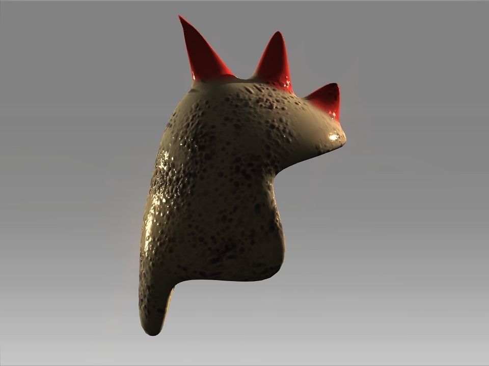 Desert Giant Lizard Helmet Low-poly 3D model_22