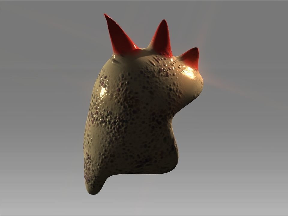 Desert Giant Lizard Helmet Low-poly 3D model_6