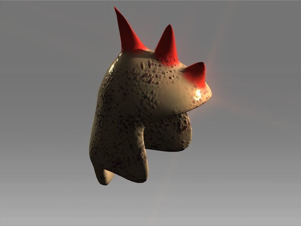 Desert Giant Lizard Helmet Low-poly 3D model_8