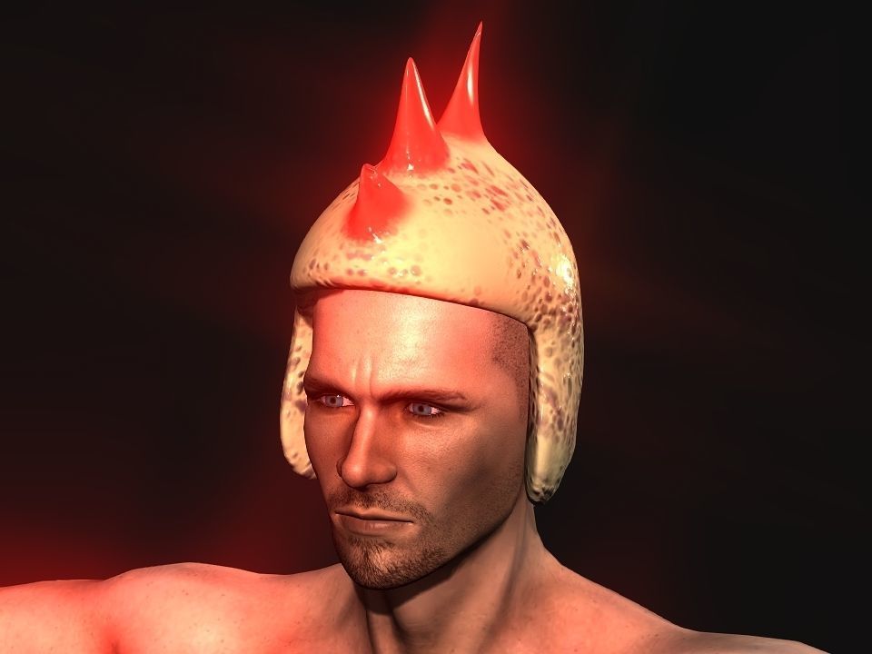Desert Giant Lizard Helmet Low-poly 3D model_1
