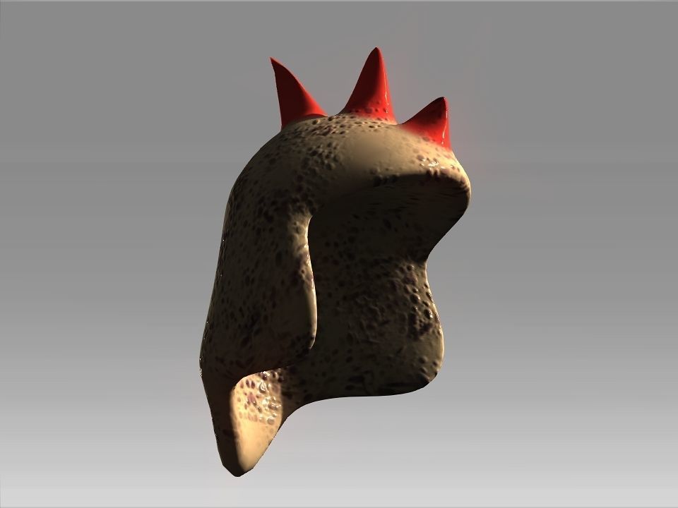 Desert Giant Lizard Helmet Low-poly 3D model_20
