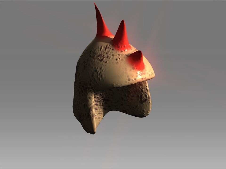 Desert Giant Lizard Helmet Low-poly 3D model_9