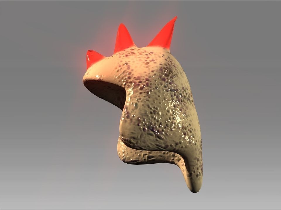 Desert Giant Lizard Helmet Low-poly 3D model_15