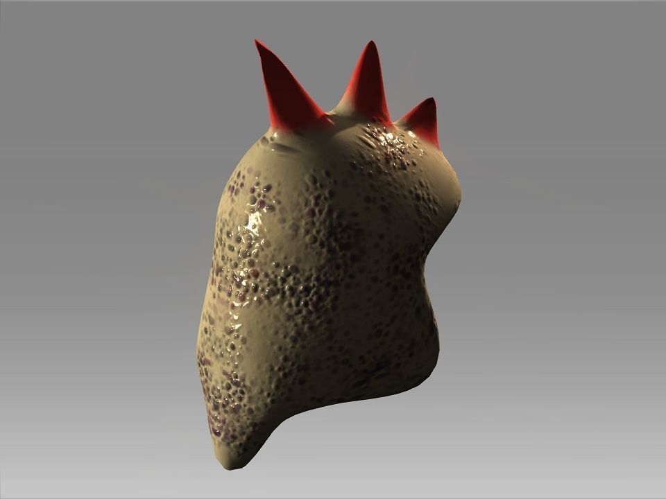 Desert Giant Lizard Helmet Low-poly 3D model_5