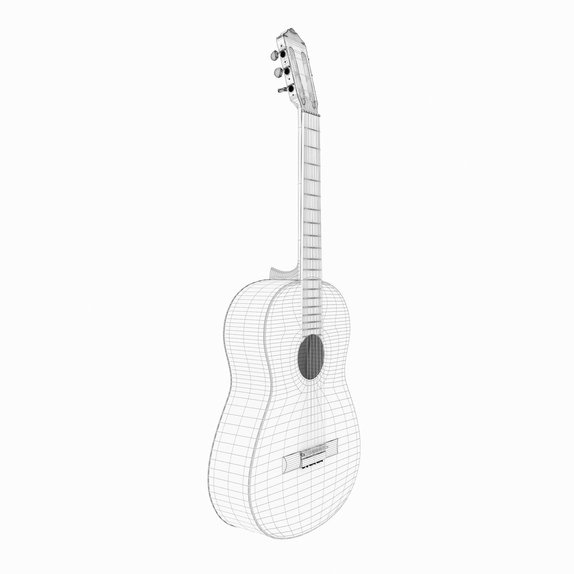 Guitar acoustic 3D model_7