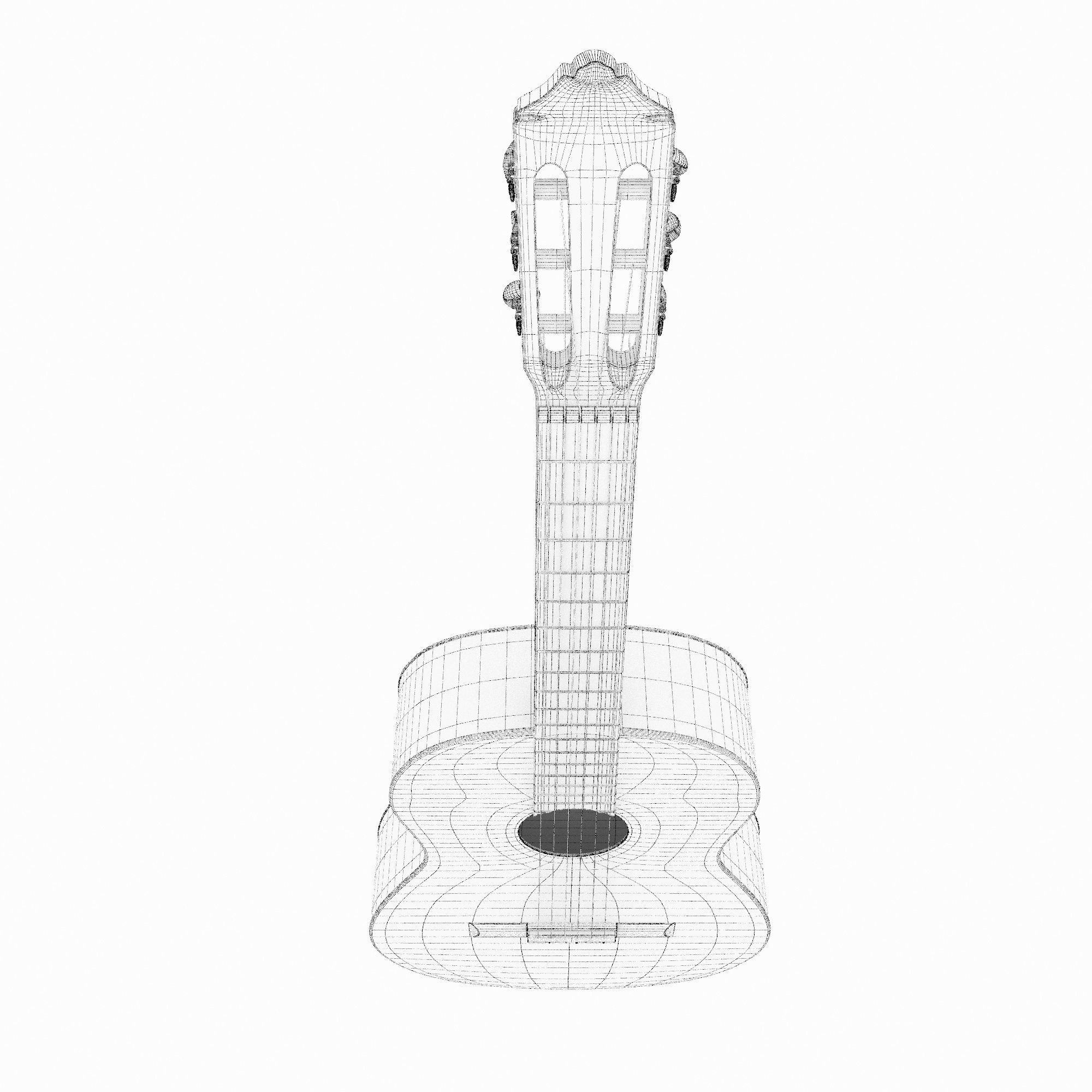 Guitar acoustic 3D model_9