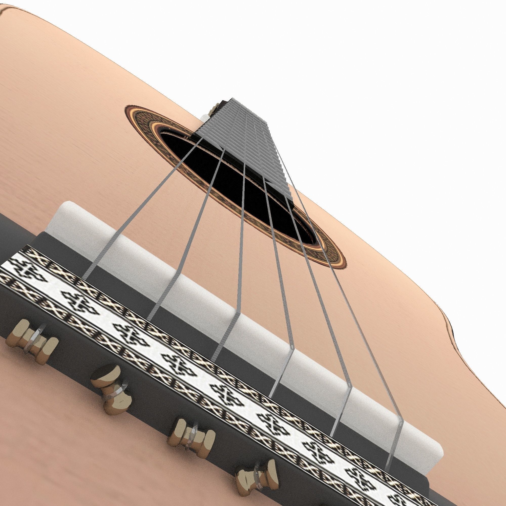 Guitar acoustic 3D model_6