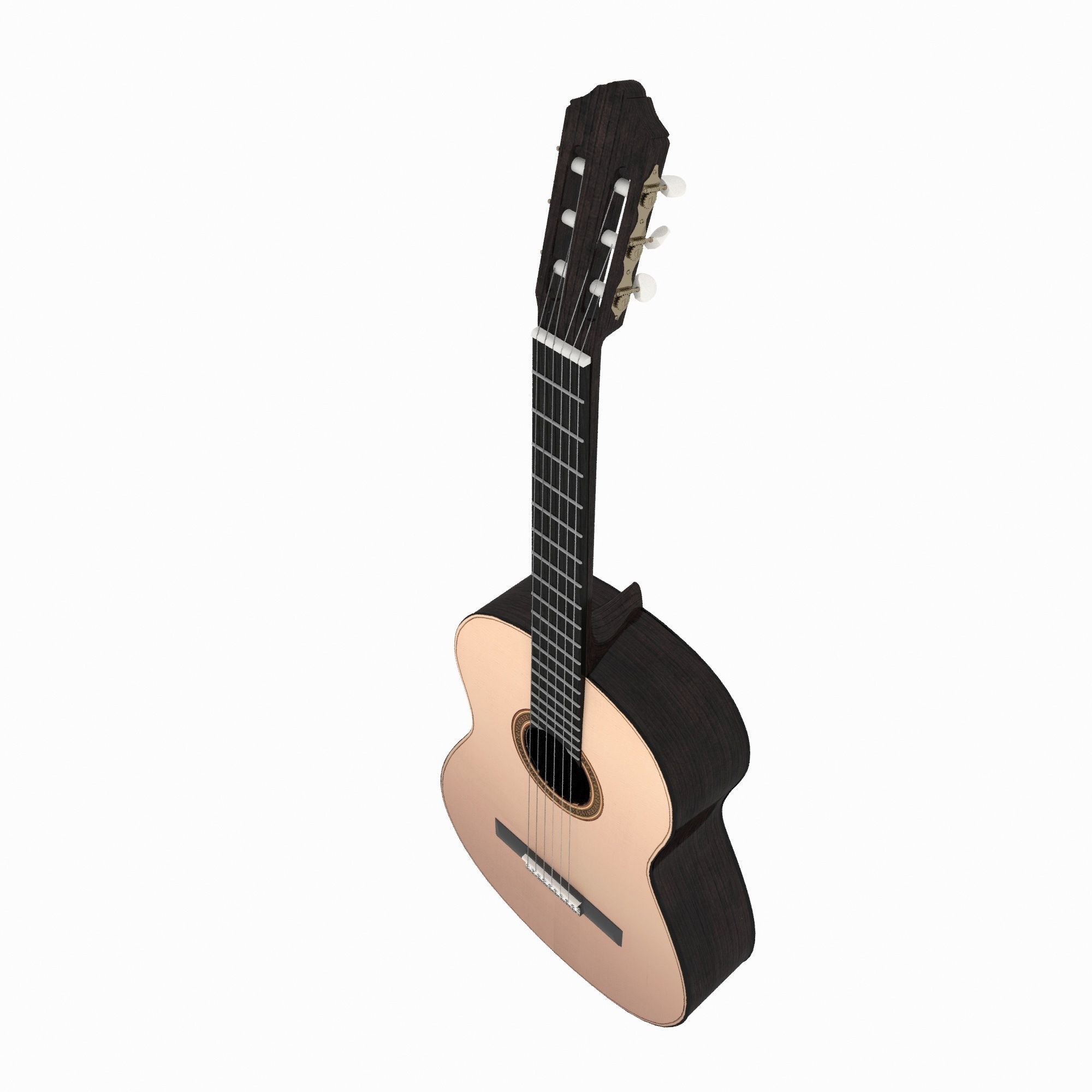 Guitar acoustic 3D model_3