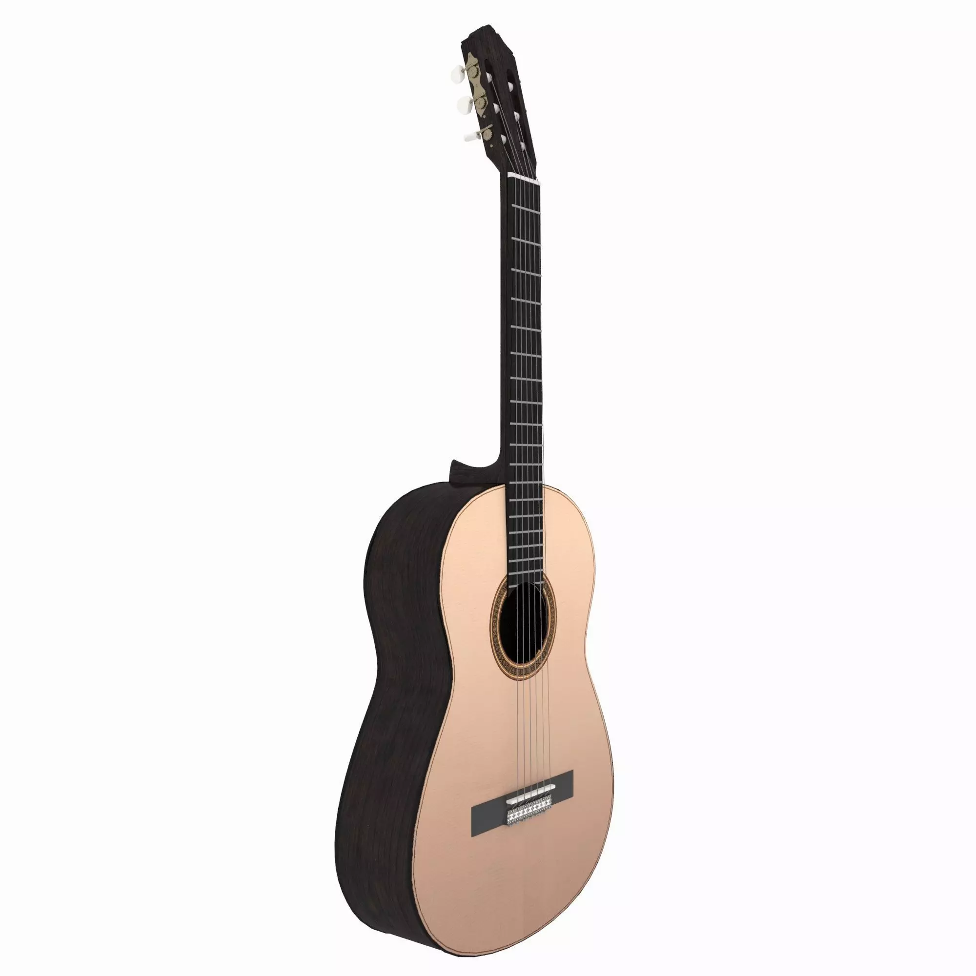 Guitar acoustic 3D model_0