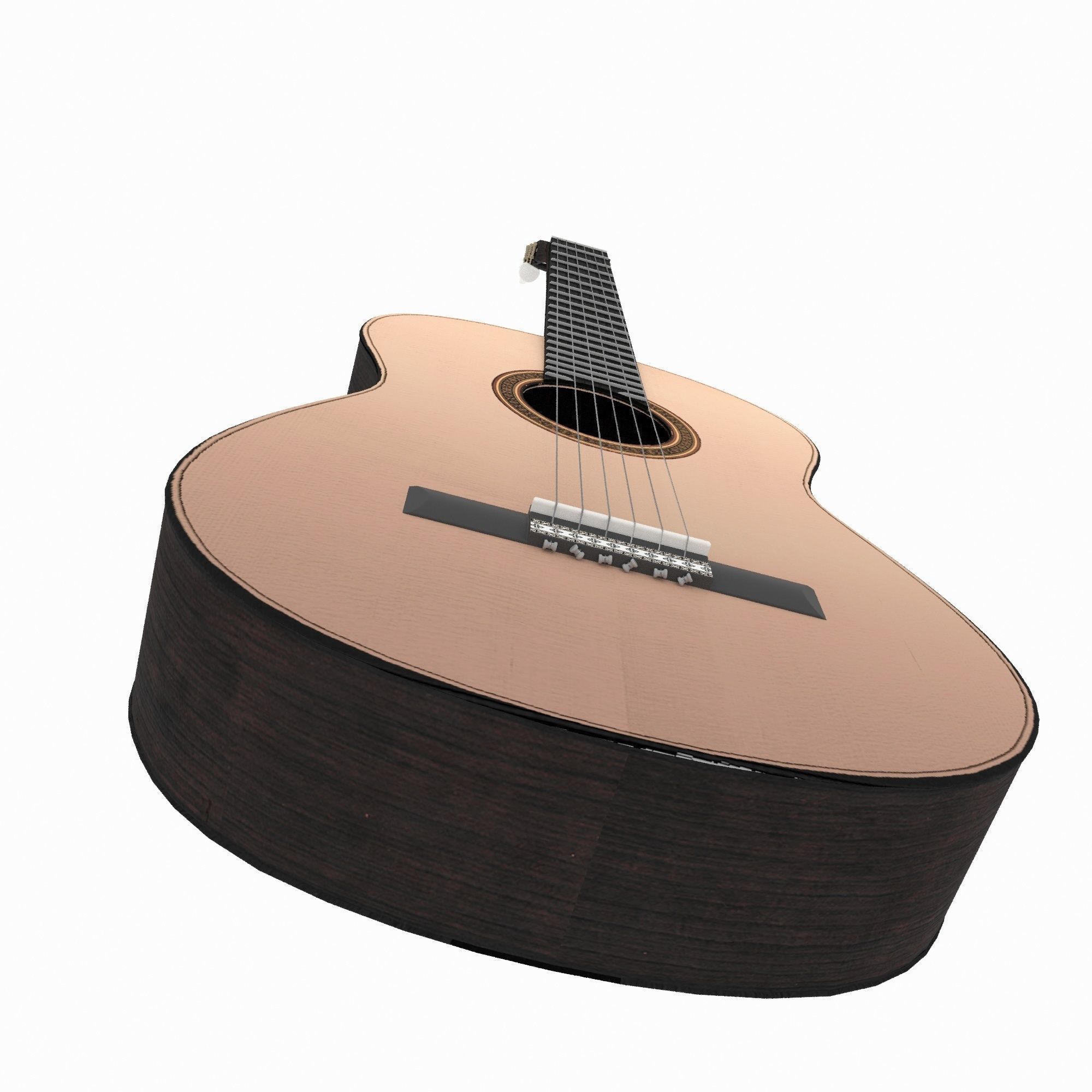 Guitar acoustic 3D model_4