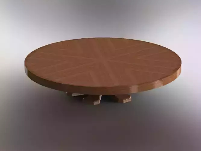 Round Expanding Folding Table Free 3D model