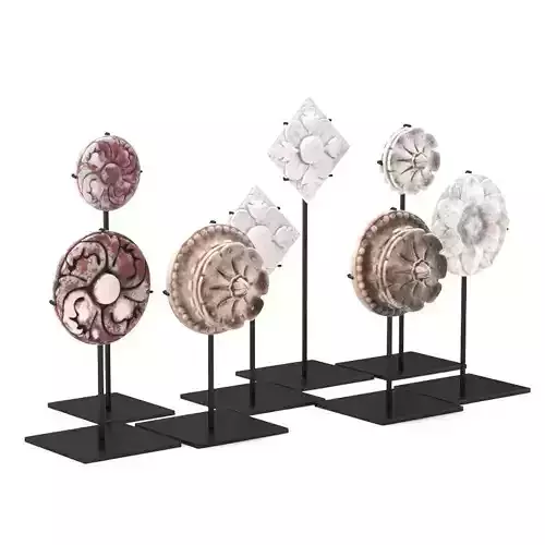 Architectural Plaster Fragments on Stand 3D model Architectural Plaster Fragments on Stand 3D model