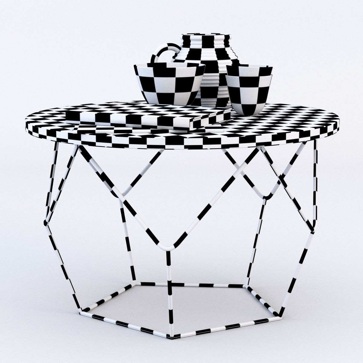 West elm Origami Coffee Table 3D model_4