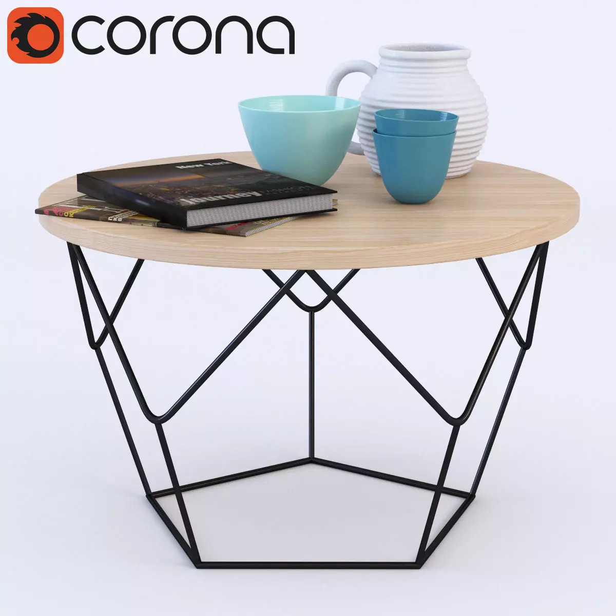 West elm Origami Coffee Table 3D model_0