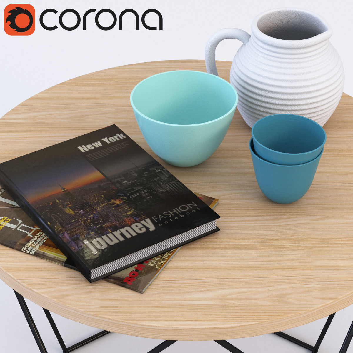 West elm Origami Coffee Table 3D model_2