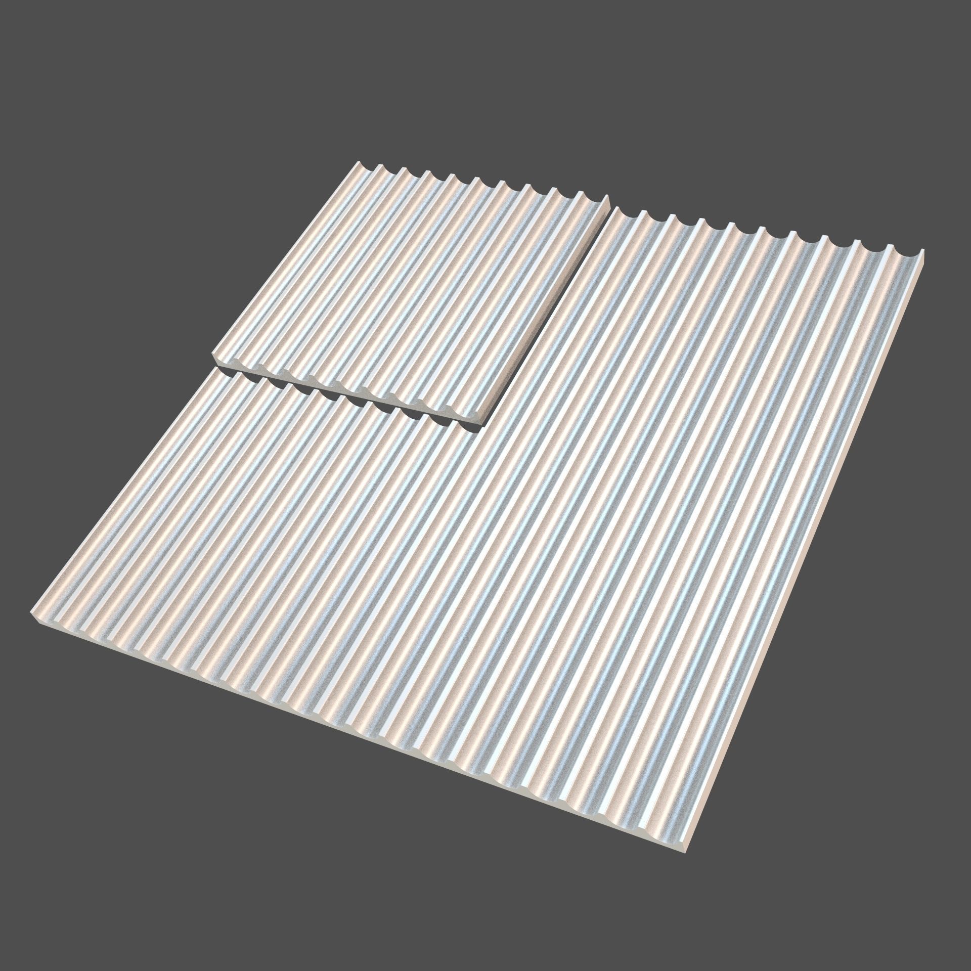 Fluting Panel 3D model_6