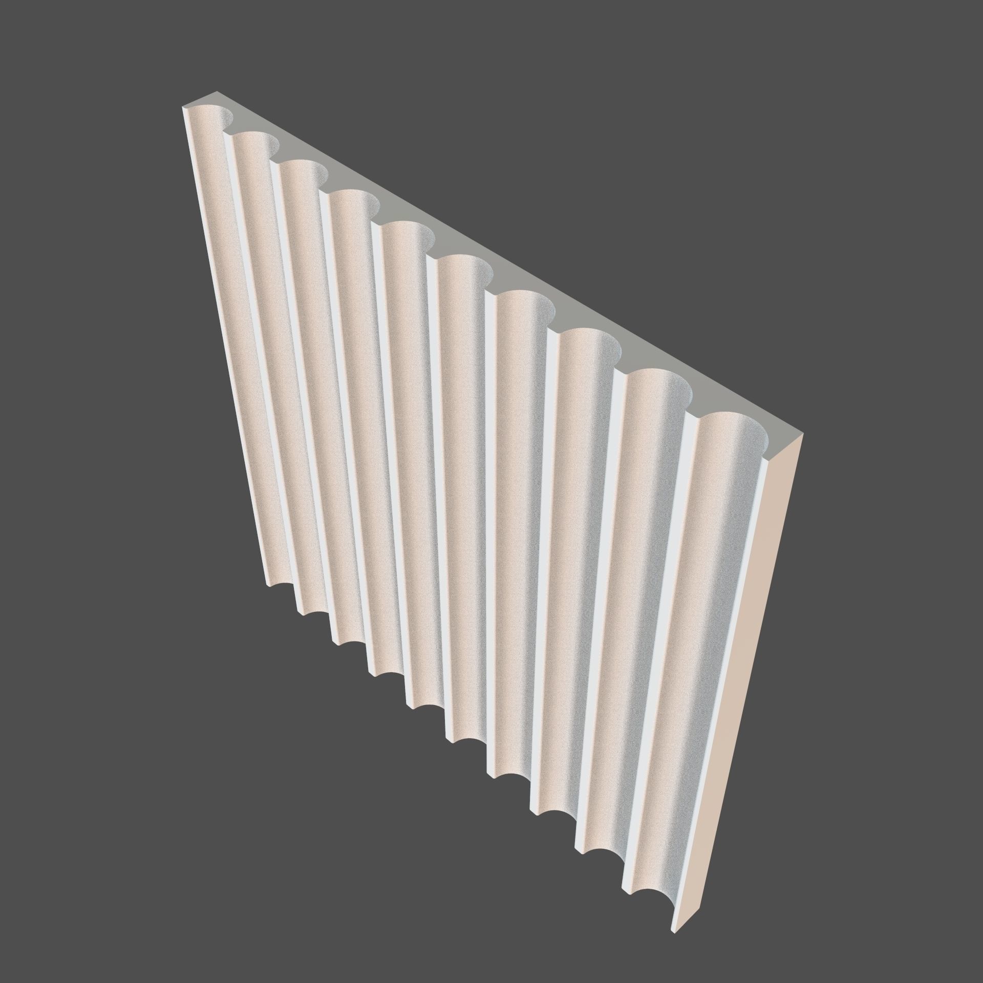 Fluting Panel 3D model_2