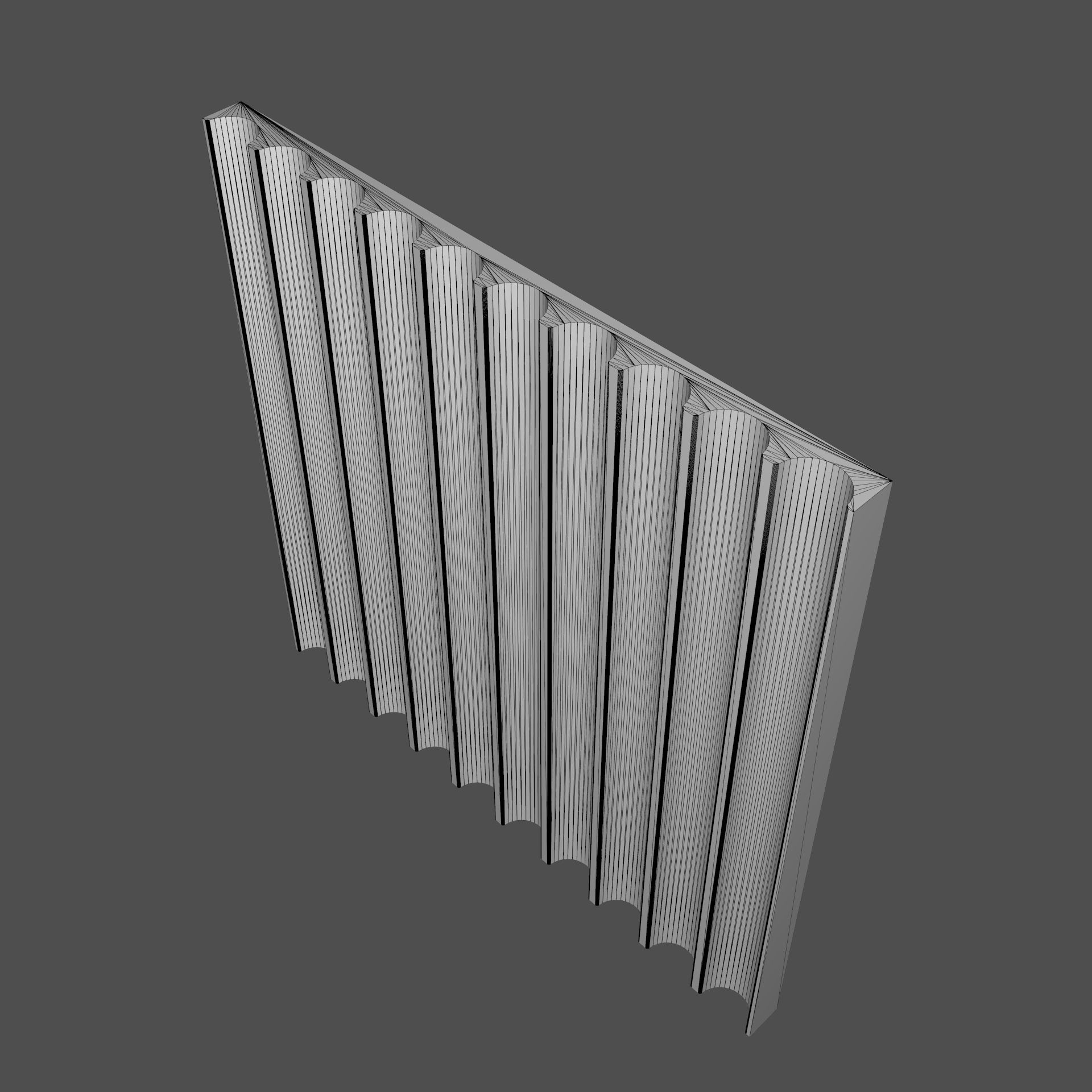 Fluting Panel 3D model_8